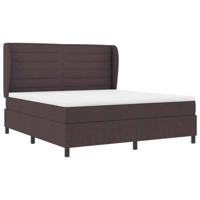 Boxspringbett mit Matratze Dunkelbraun 180x200 cm Stoff