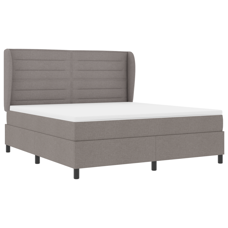Boxspringbett mit Matratze Taupe 180x200 cm Stoff