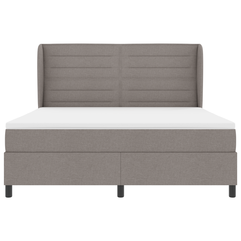 Boxspringbett mit Matratze Taupe 180x200 cm Stoff