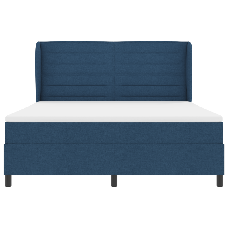 Boxspringbett mit Matratze Blau 180x200 cm Stoff