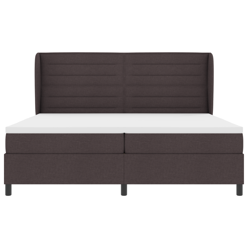 Boxspringbett mit Matratze Dunkelbraun 200x200 cm Stoff