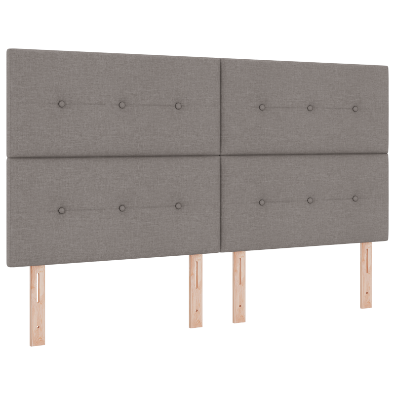 Boxspringbett mit Matratze, Taupe, 180x200 cm, Stoff