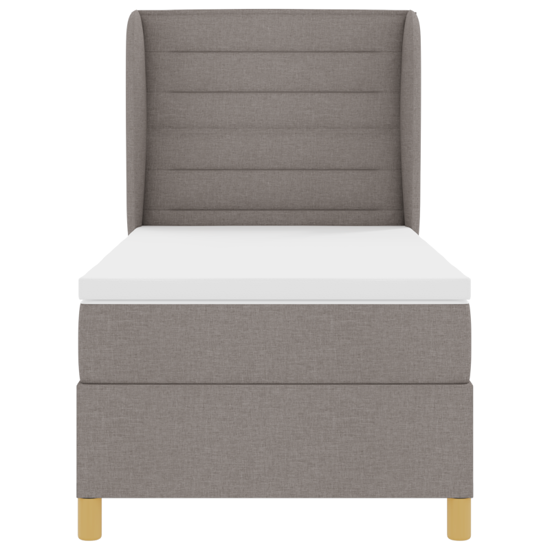 Boxspringbett mit Matratze Taupe 80x200 cm Stoff
