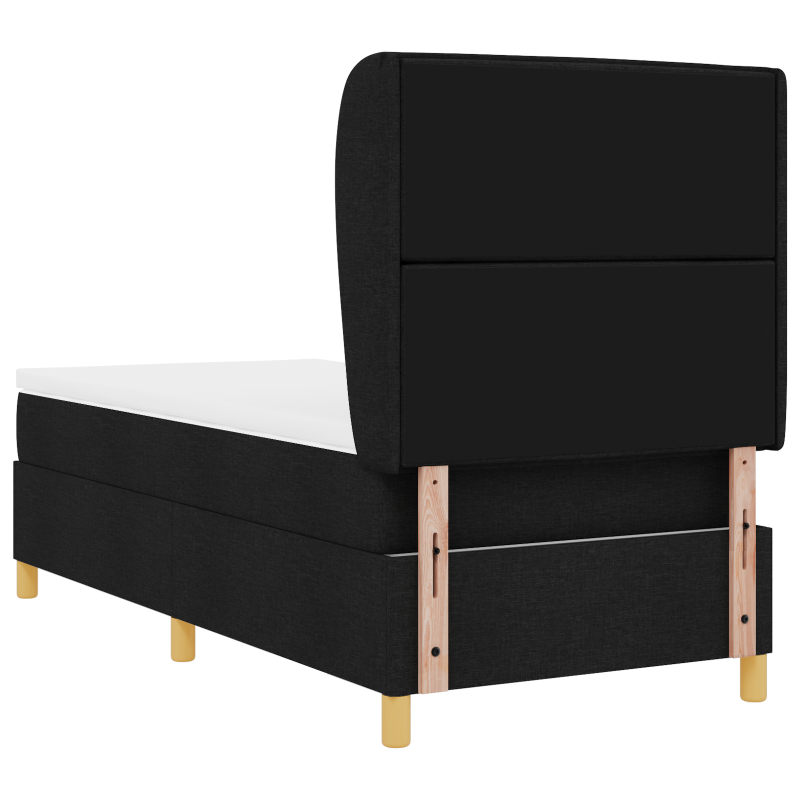 Boxspringbett mit Matratze Schwarz 90x190 cm Stoff
