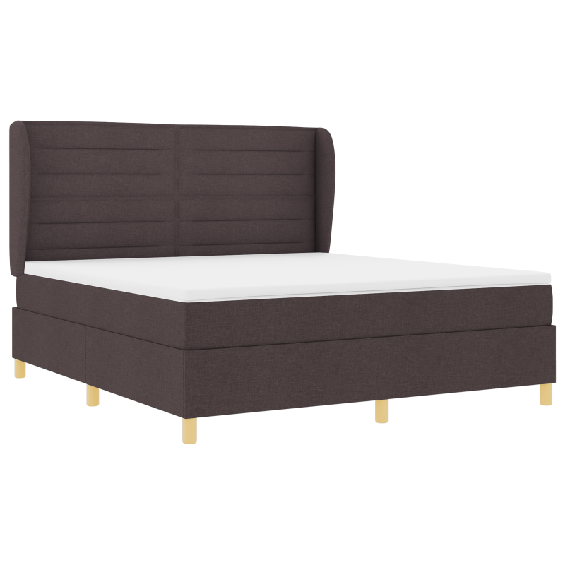 Boxspringbett mit Matratze Dunkelbraun 180x200 cm Stoff