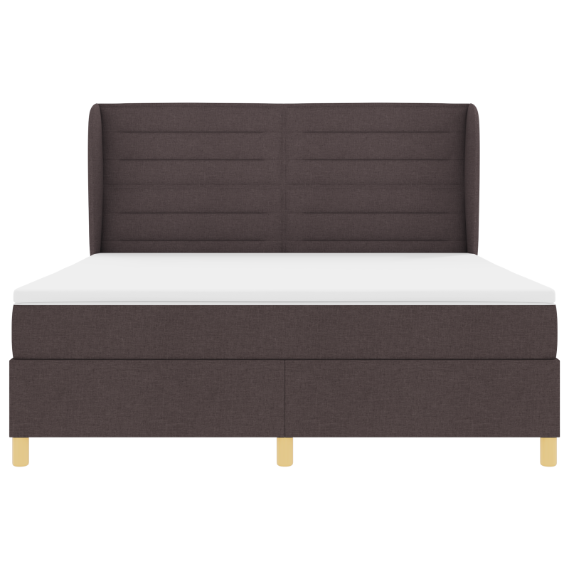 Boxspringbett mit Matratze Dunkelbraun 180x200 cm Stoff