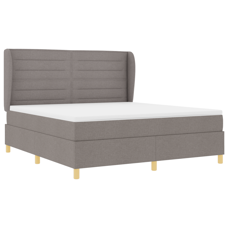 Boxspringbett mit Matratze Taupe 180x200 cm Stoff