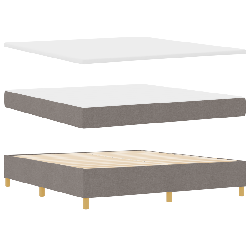 Boxspringbett mit Matratze Taupe 180x200 cm Stoff