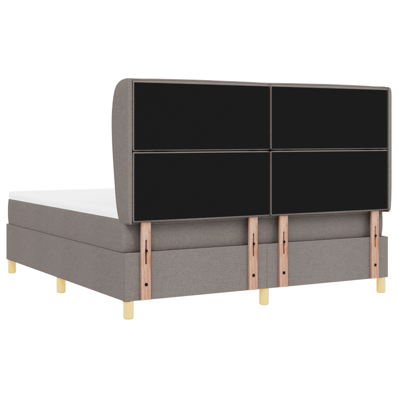 Boxspringbett mit Matratze Taupe 180x200 cm Stoff