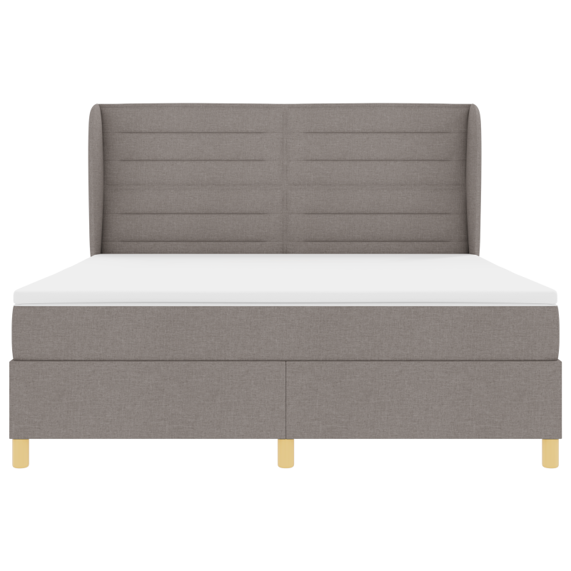 Boxspringbett mit Matratze Taupe 180x200 cm Stoff