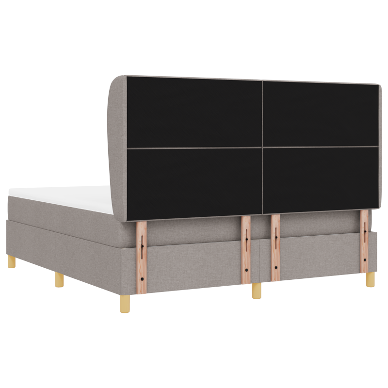 Boxspringbett mit Matratze Taupe 180x200 cm Stoff