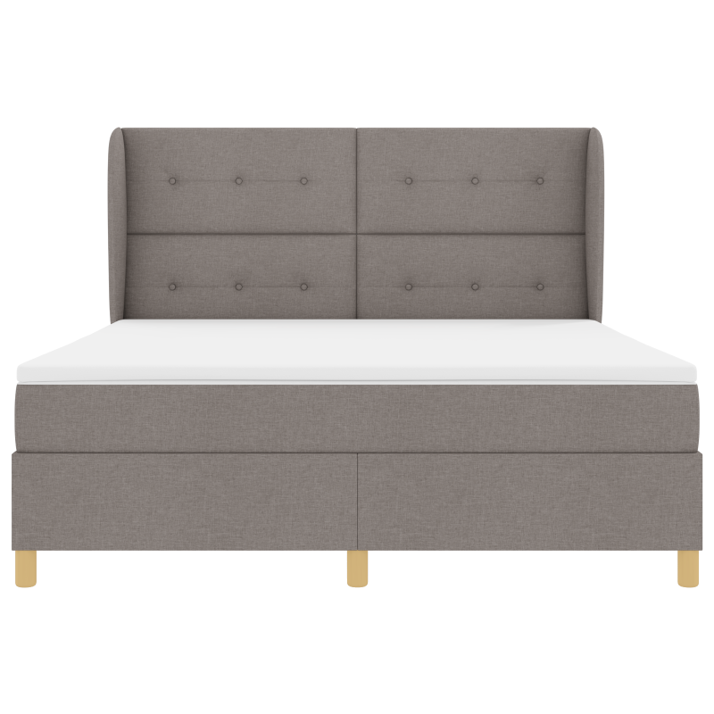 Boxspringbett mit Matratze Taupe 180x200 cm Stoff