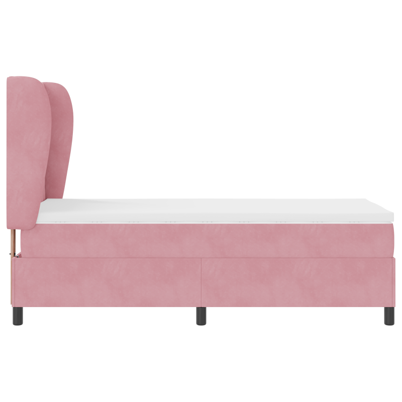 Boxspringbett mit Matratze Rosa 100x200 cm Velvet