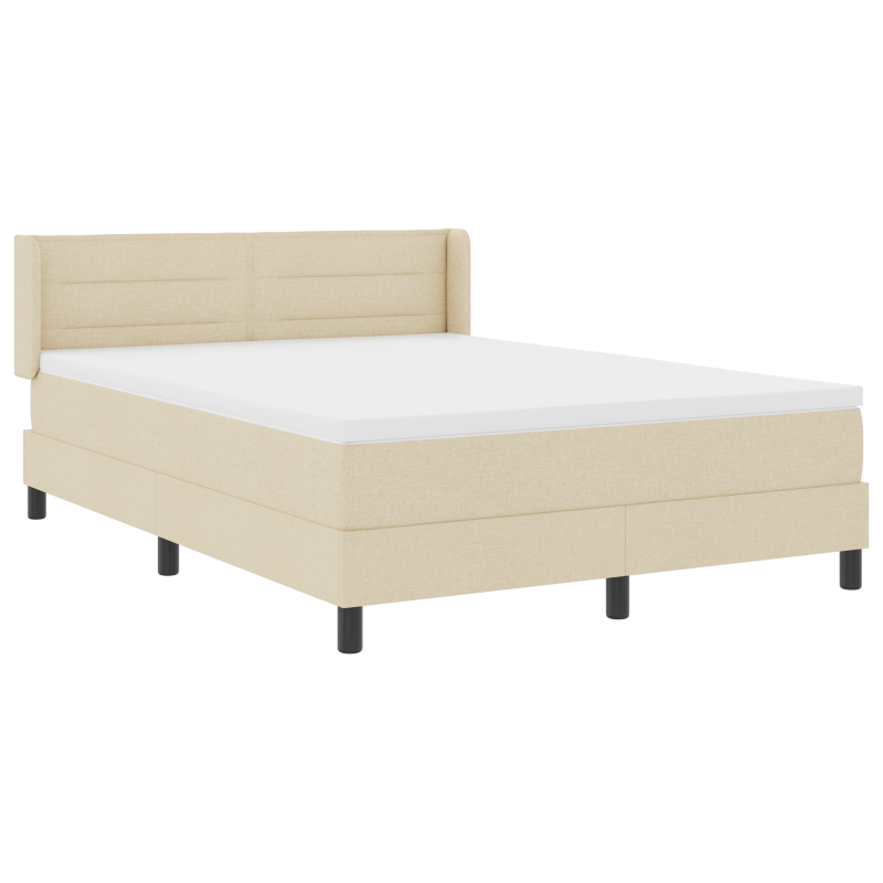 Boxspringbett mit Matratze Creme 140x200 cm Stoff