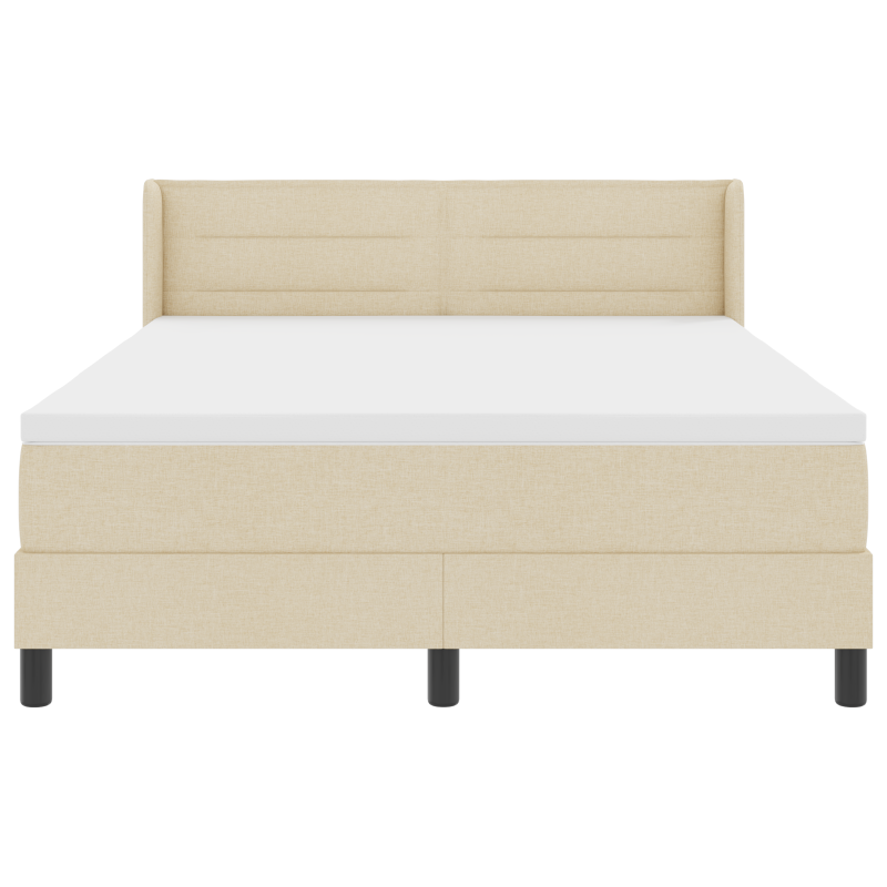 Boxspringbett mit Matratze Creme 140x200 cm Stoff