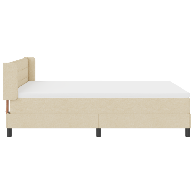 Boxspringbett mit Matratze Creme 140x200 cm Stoff