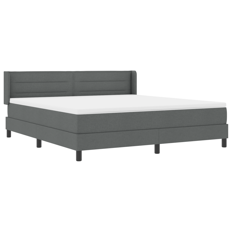 Boxspringbett mit Matratze Dunkelgrau 180x200 cm Stoff