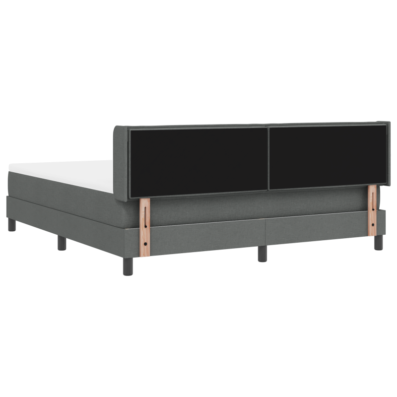 Boxspringbett mit Matratze Dunkelgrau 180x200 cm Stoff