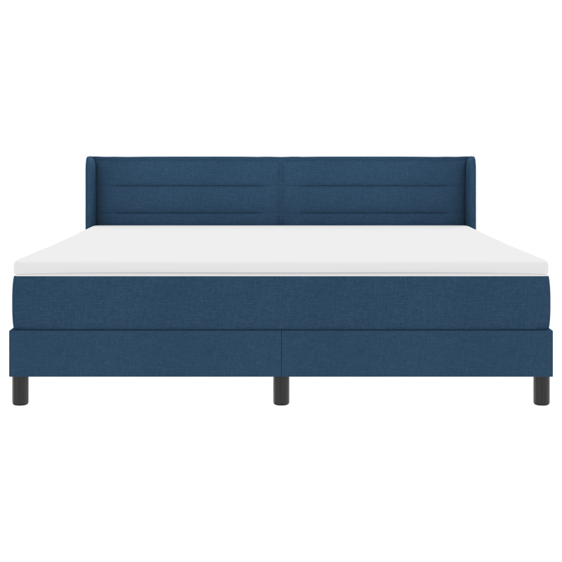 Boxspringbett mit Matratze Blau 180x200 cm Stoff