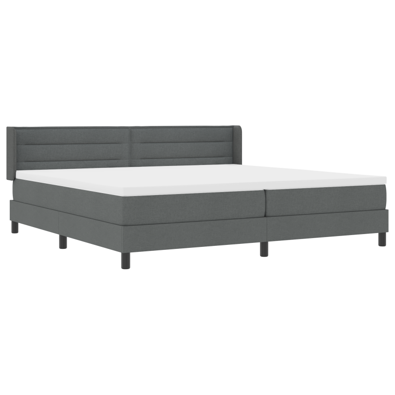 Boxspringbett mit Matratze Dunkelgrau 200x200 cm Stoff