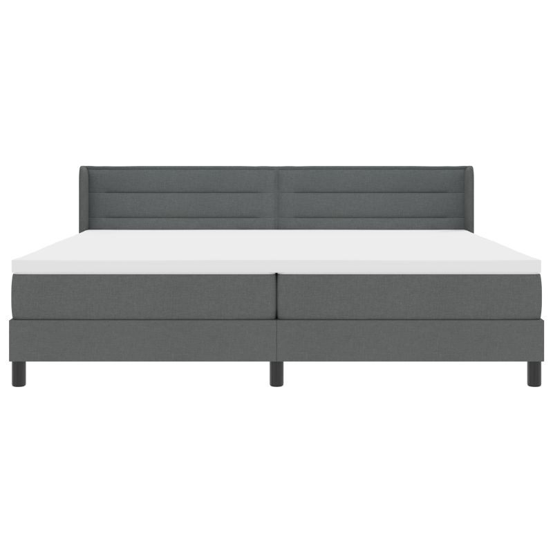 Boxspringbett mit Matratze Dunkelgrau 200x200 cm Stoff