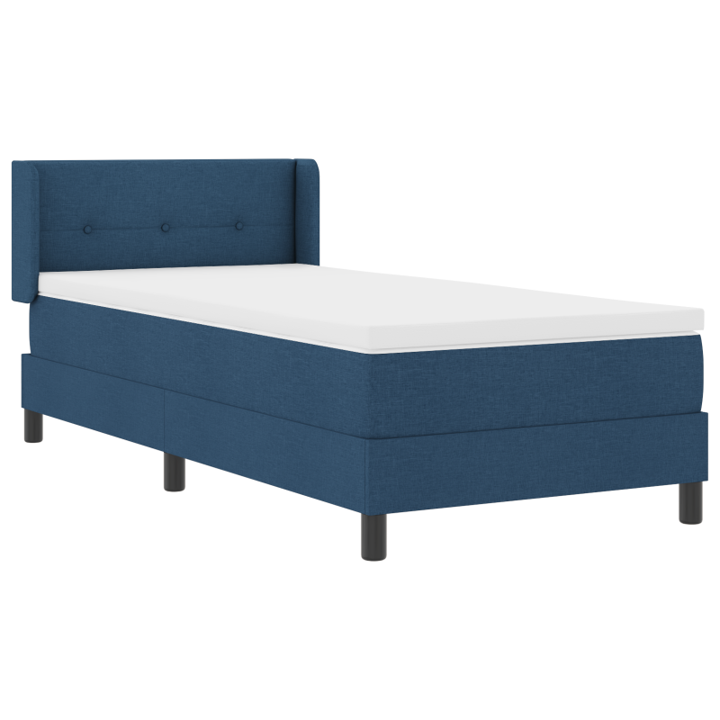 Boxspringbett mit Matratze Blau 90x200 cm Stoff