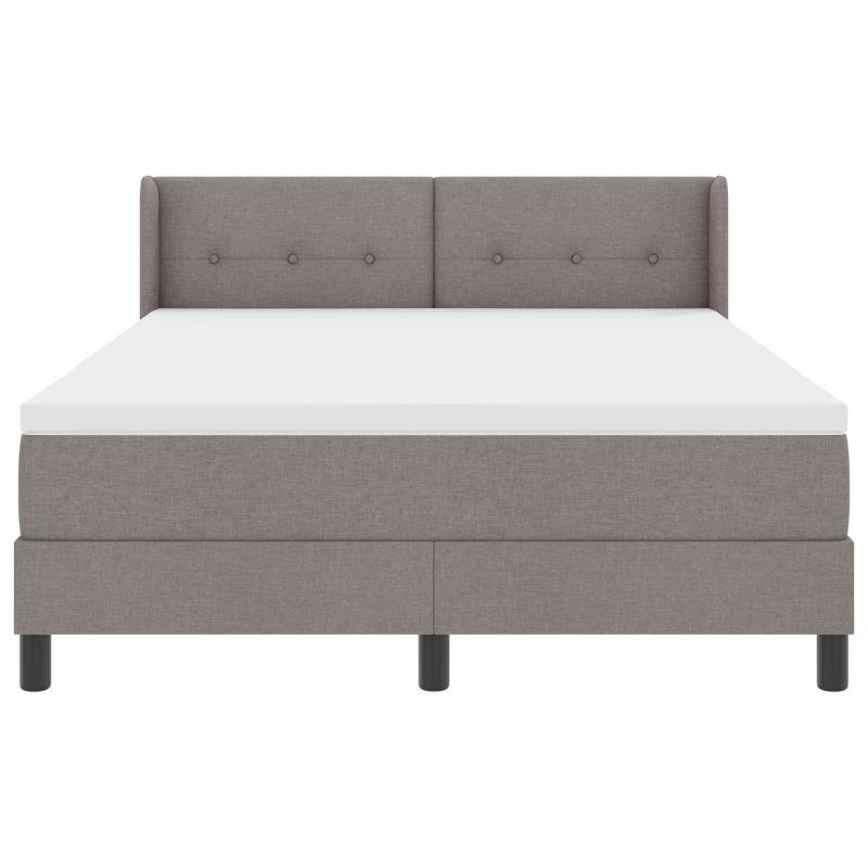 Boxspringbett mit Matratze Taupe 140x190 cm Stoff