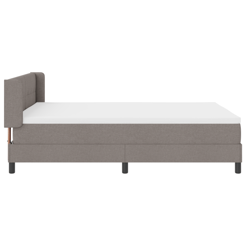 Boxspringbett mit Matratze Taupe 160x200 cm Stoff