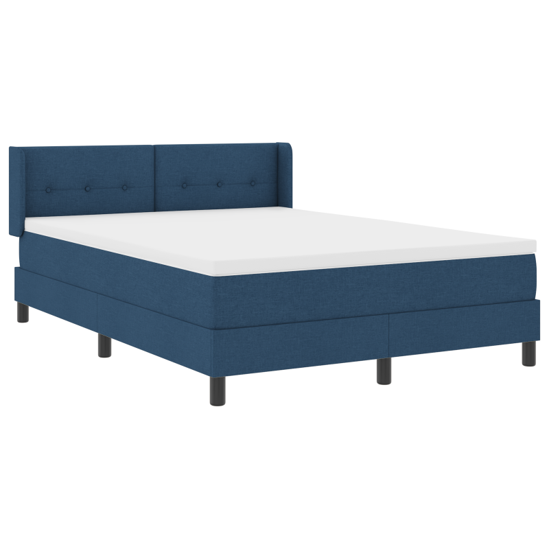 Boxspringbett mit Matratze Blau 160x200 cm Stoff