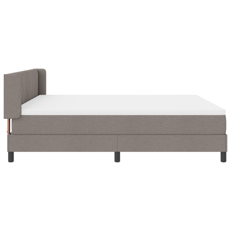Boxspringbett mit Matratze Taupe 180x200 cm Stoff