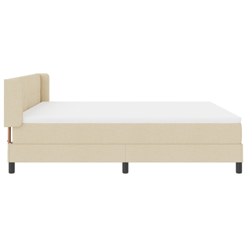 Boxspringbett mit Matratzencover Creme 180x200 cm Stoff