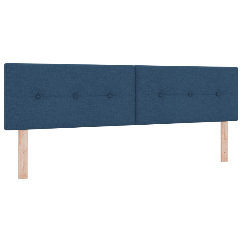 Boxspringbett mit Matratze Blau 180x200 cm Stoff