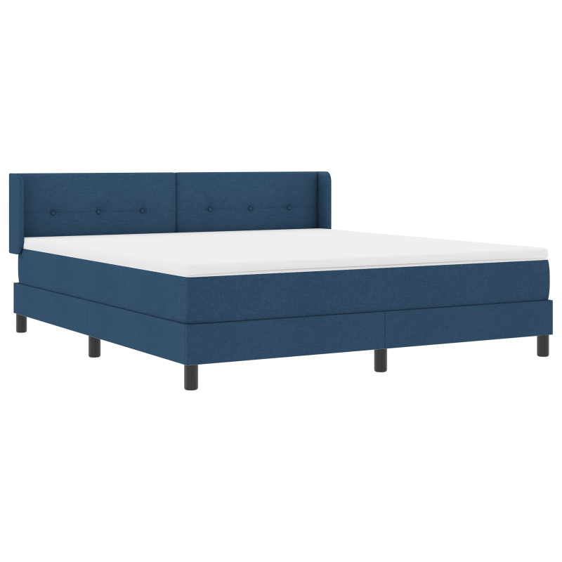 Boxspringbett mit Matratze Blau 180x200 cm Stoff