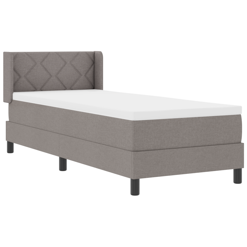 Boxspringbett mit Matratze Taupe 80x200 cm Stoff