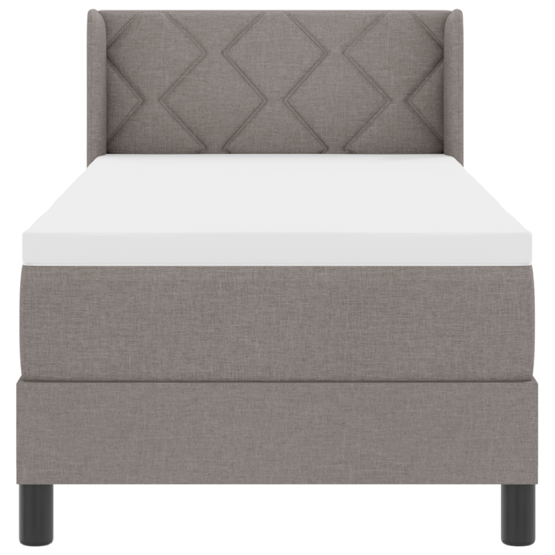 Boxspringbett mit Matratze Taupe 80x200 cm Stoff