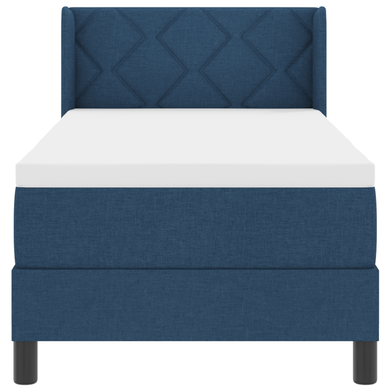 Boxspringbett mit Matratze Blau 80x200 cm Stoff