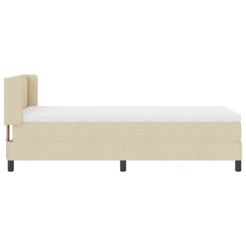 Boxspringbett mit Matratze Creme 90x200 cm Stoff