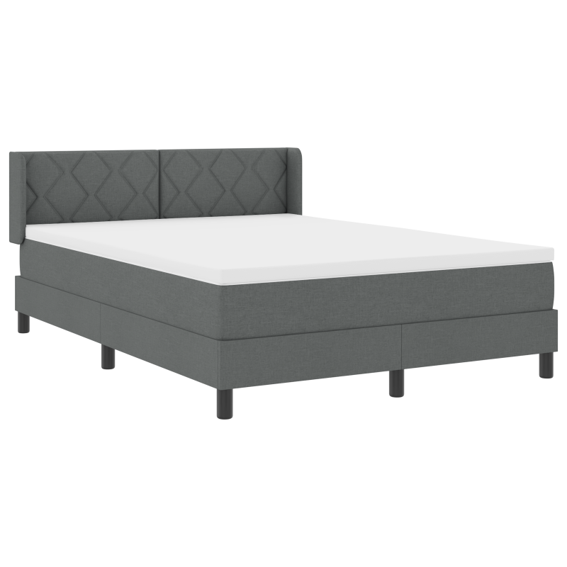 Boxspringbett mit Matratze Dunkelgrau 160x200 cm Stoff