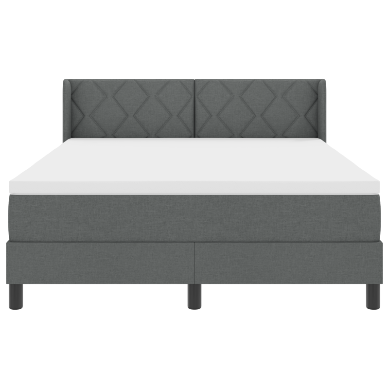 Boxspringbett mit Matratze Dunkelgrau 160x200 cm Stoff