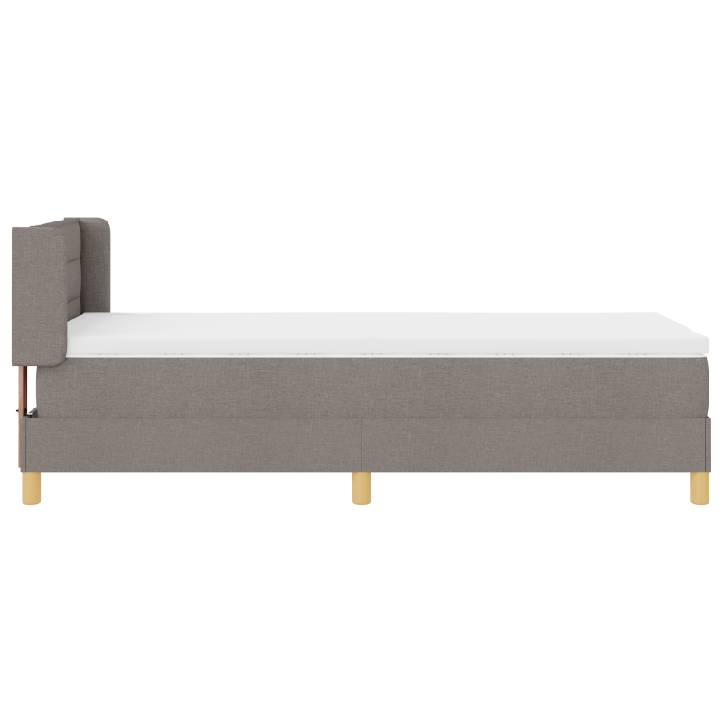 Boxspringbett mit Matratze Taupe 80x200 cm Stoff