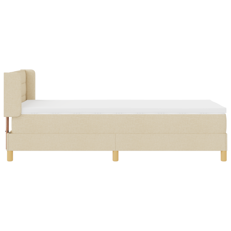 Boxspringbett mit Matratze Creme 80x200 cm Stoff