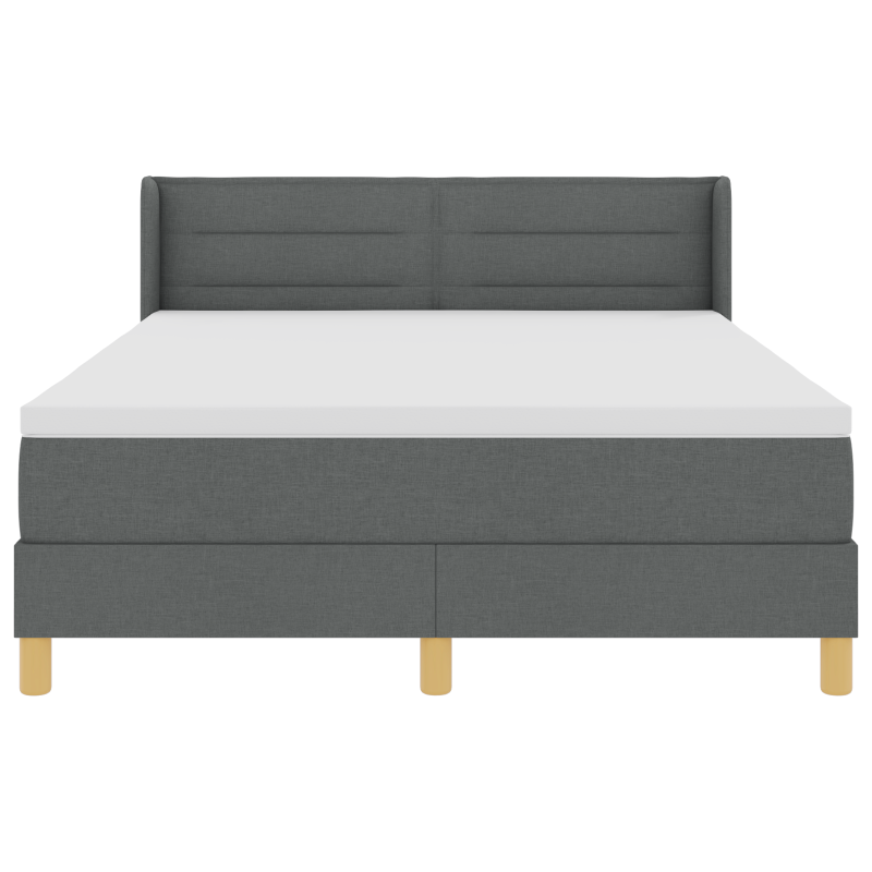 Boxspringbett mit Matratze Dunkelgrau 140x190 cm Stoff