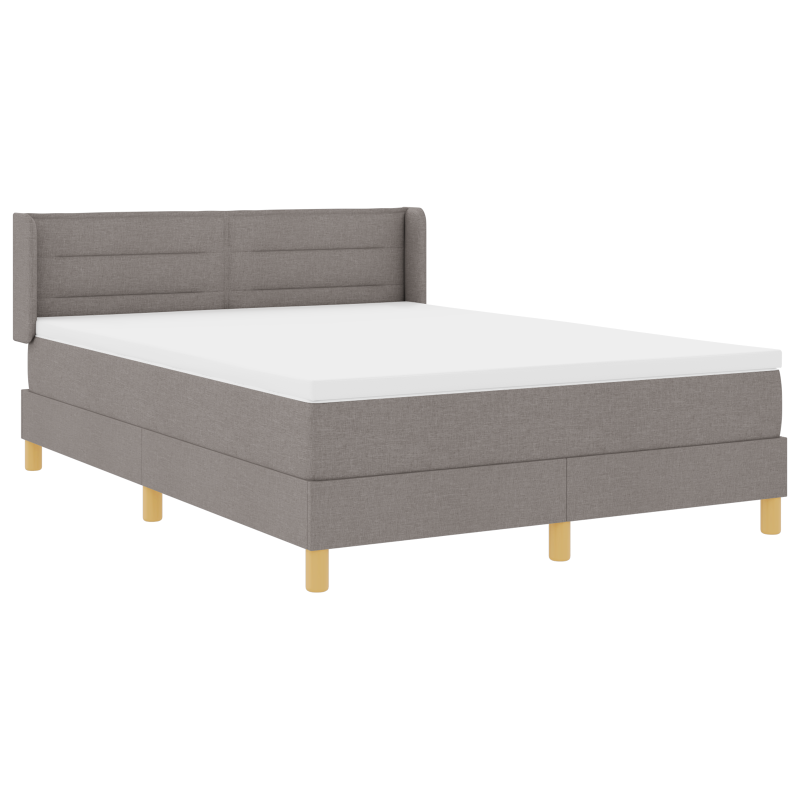 Boxspringbett mit Matratze Taupe 140x190 cm Stoff