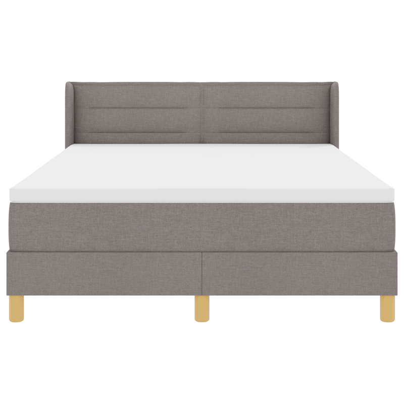 Boxspringbett mit Matratze Taupe 140x190 cm Stoff