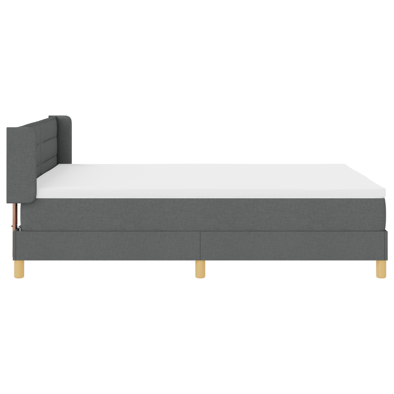 Boxspringbett mit Matratze Dunkelgrau 140x200 cm Stoff