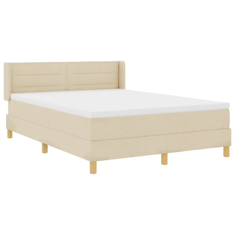 Boxspringbett mit Matratze Creme 140x200 cm Stoff