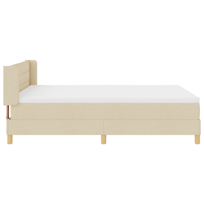 Boxspringbett mit Matratze Creme 140x200 cm Stoff