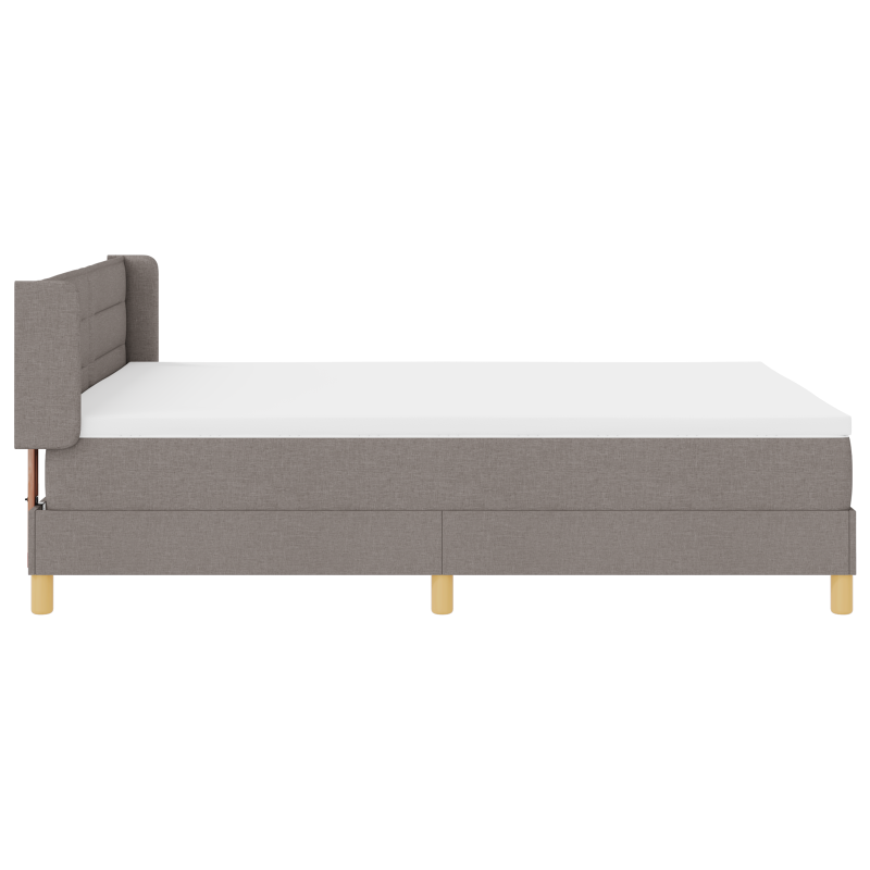 Boxspringbett mit Matratze Taupe 160x200 cm Stoff