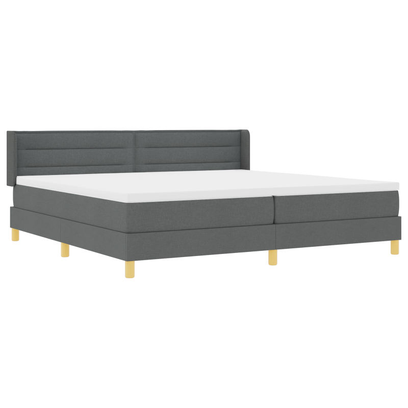 Boxspringbett mit Matratze Dunkelgrau 200x200 cm Stoff
