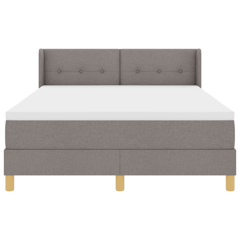Boxspringbett mit Matratze Taupe 140x190 cm Stoff